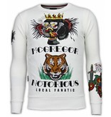 Local Fanatic McGregor Notoriuous Tattoo - Embroidery Sweater - White