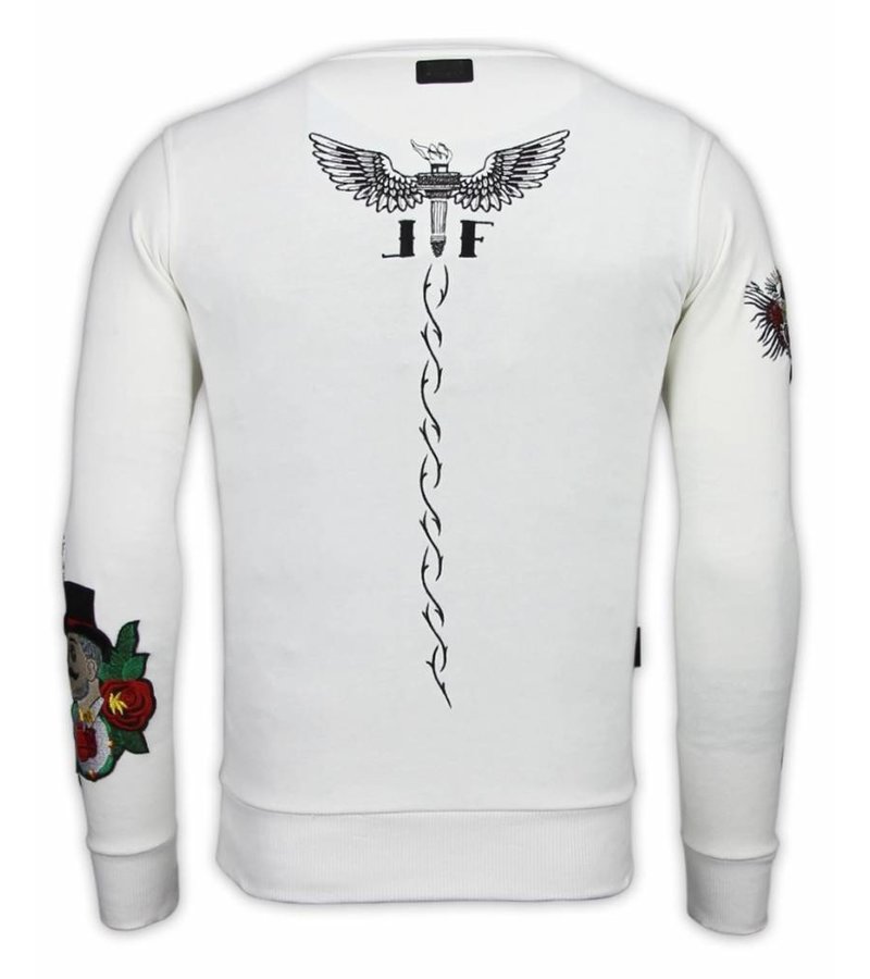 Local Fanatic McGregor Notoriuous Tattoo - Embroidery Sweater - White