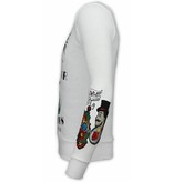 Local Fanatic McGregor Notoriuous Tattoo - Embroidery Sweater - White