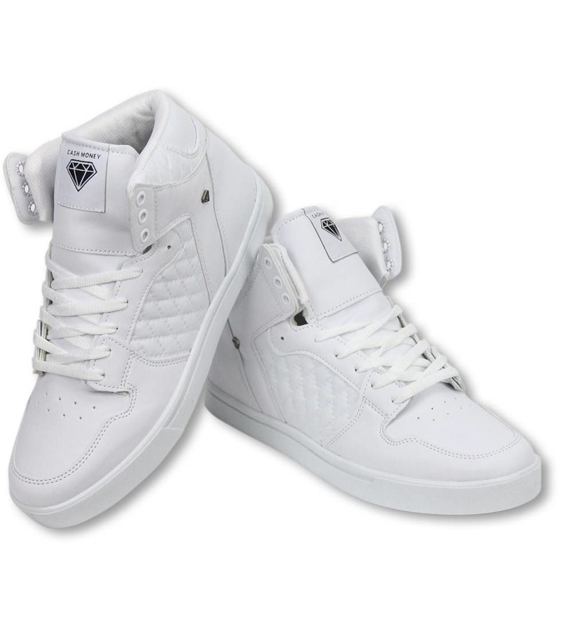 Cash Money Men Shoes -  Sneaker High - Jailor White Matt