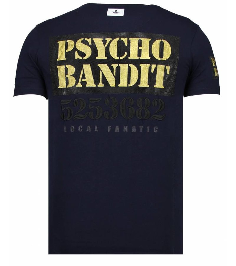 Local Fanatic Bad Dog - Rhinestone T-shirt - Navy