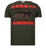 Local Fanatic Punisher Mickey - Rhinestone T-shirt - Khaki