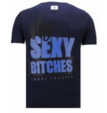 Local Fanatic Bad Girls Do It Better - Rhinestone T-shirt - Navy