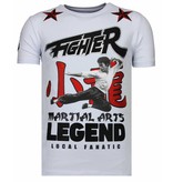 Local Fanatic Fighter Legend - Rhinestone T-shirt - White