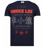 Local Fanatic Fighter Legend - Rhinestone T-shirt - Navy