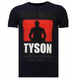 Local Fanatic Iron  Mike Tyson - Rhinestone T-shirt - Navy