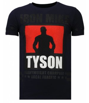 Local Fanatic Iron  Mike Tyson - Rhinestone T-shirt - Navy