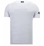 Local Fanatic Badman - Rhinestone T-shirt - White