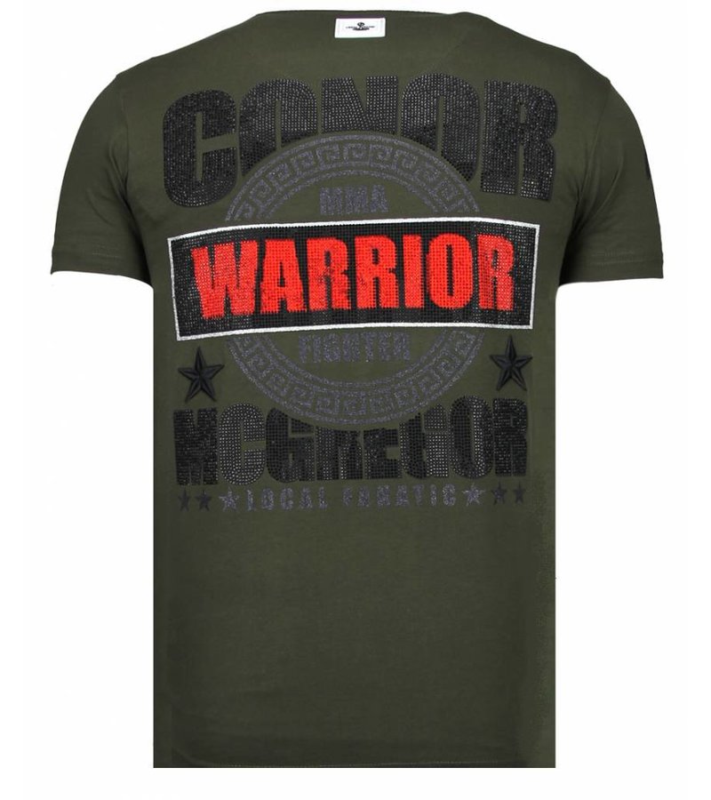 Local Fanatic Notorious Warrior - Rhinestone T-shirt - Khaki