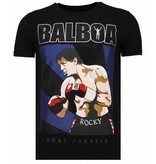 Local Fanatic Balboa - Rhinestone T-shirt - Black