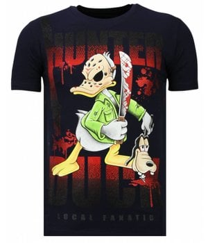 Local Fanatic Hunter Duck - Rhinestone T-shirt - Navy