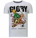 Local Fanatic Glory Martial - Rhinestone T-shirt - White