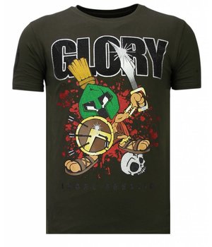 Local Fanatic Glory Martial - Rhinestone T-shirt - Khaki