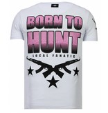 Local Fanatic Milf Hunter - Rhinestone T-shirt - White