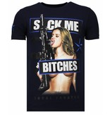 Local Fanatic Young Rich Famous - Rhinestone T-shirt - Navy