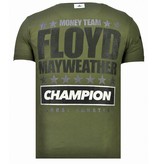 Local Fanatic Money Team Champ - Rhinestone T-shirt - Khaki