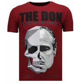 Local Fanatic The Don Skull - Rhinestone T-shirt - Bordeaux