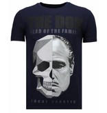 Local Fanatic The Don Skull - Rhinestone T-shirt - Navy