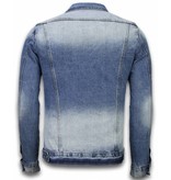 Bruno Leoni Denim Jacket - Stonewashed Look Denim Jacket - Blue