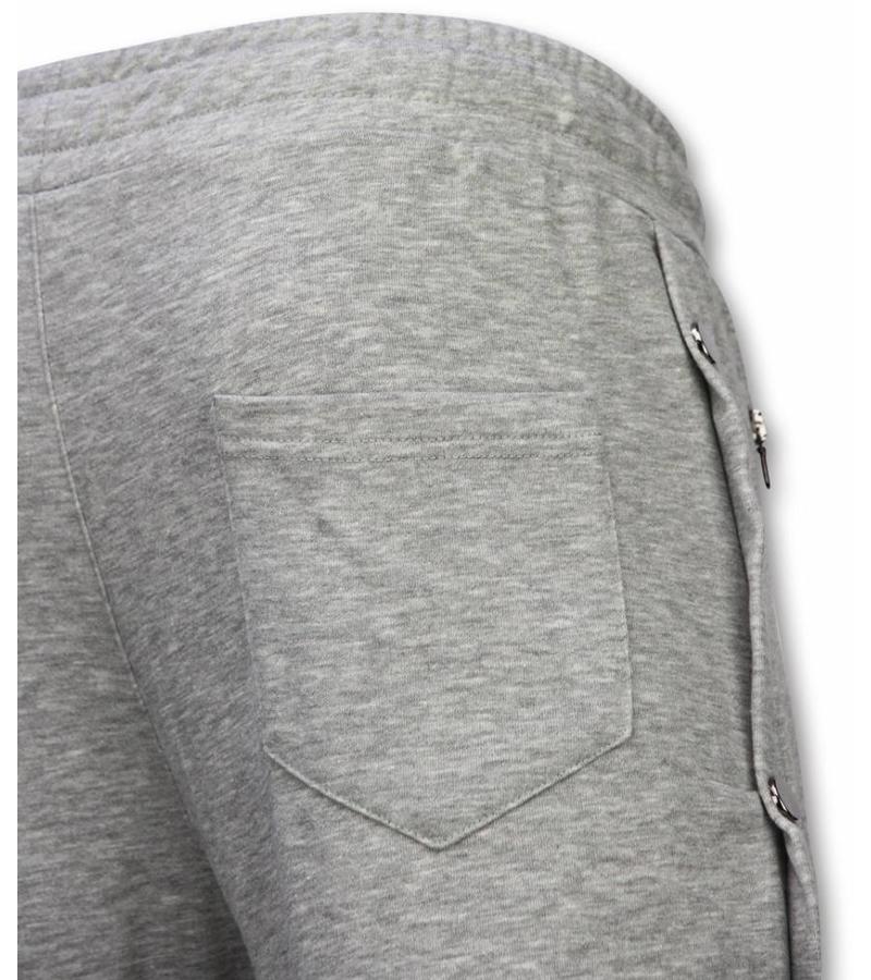 Enos Tracksuit - Basic Tracksuit with Buttons - Grey