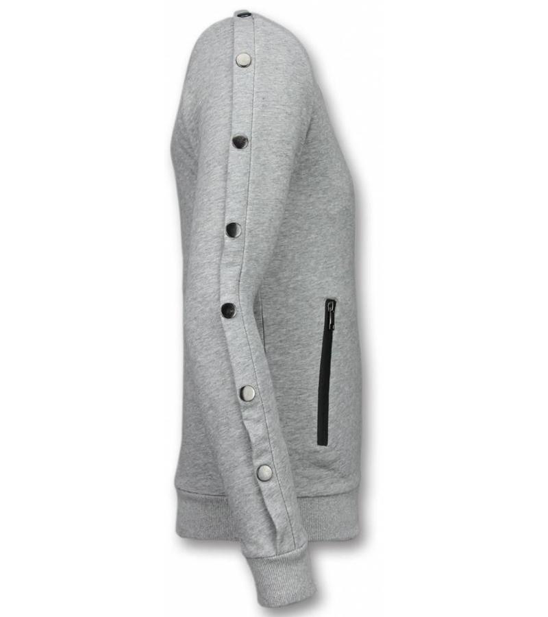 Enos Side Buttons Sweatshirt Men - Grey