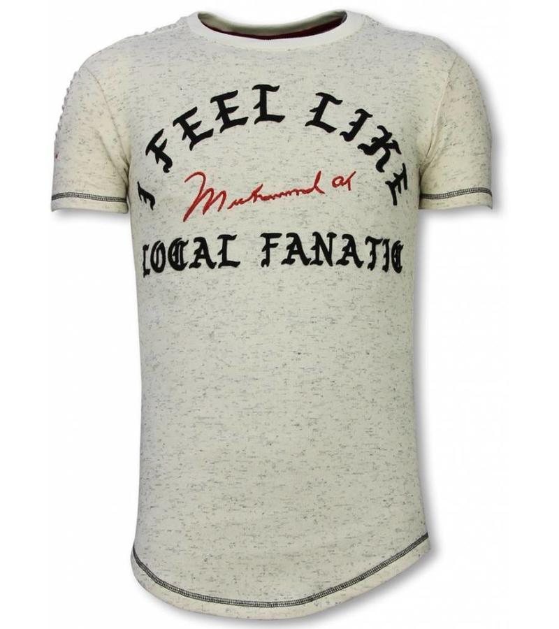 Local Fanatic Long Fit T Shirt Muhammad Ali - Beige