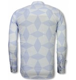 Gentile Bellini Men Shirts Line Pattern - Blue