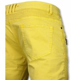 Enos Reppid Biker Men Shorts - Yellow