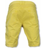 Enos Reppid Biker Men Shorts - Yellow