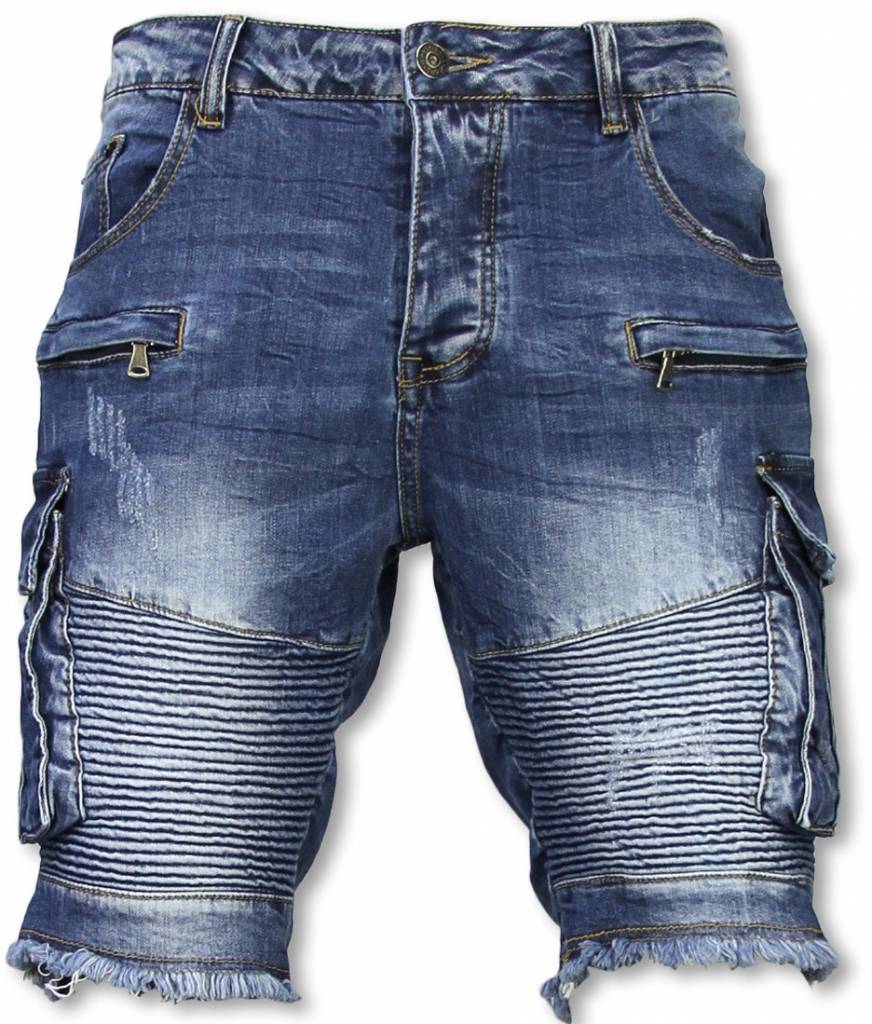 biker jeans shorts