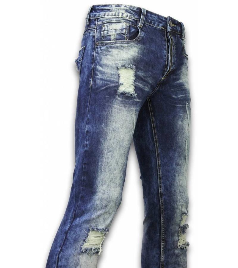 Justing Slim Fit Ripped Jeans - Blue