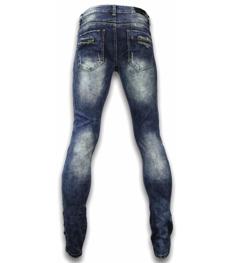 Justing Slim Fit Ripped Jeans - Blue