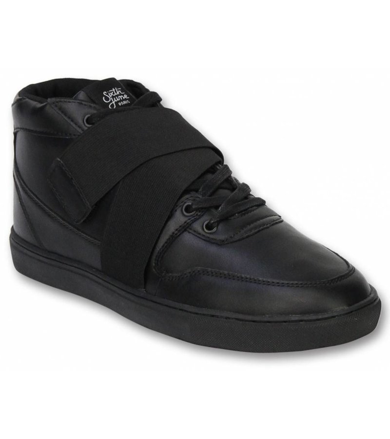 Sixth June Men High Sneakers With Straps - Black