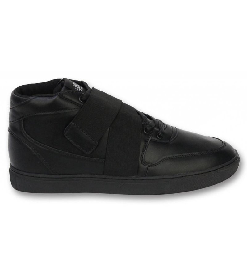 Sixth June Men High Sneakers With Straps - Black