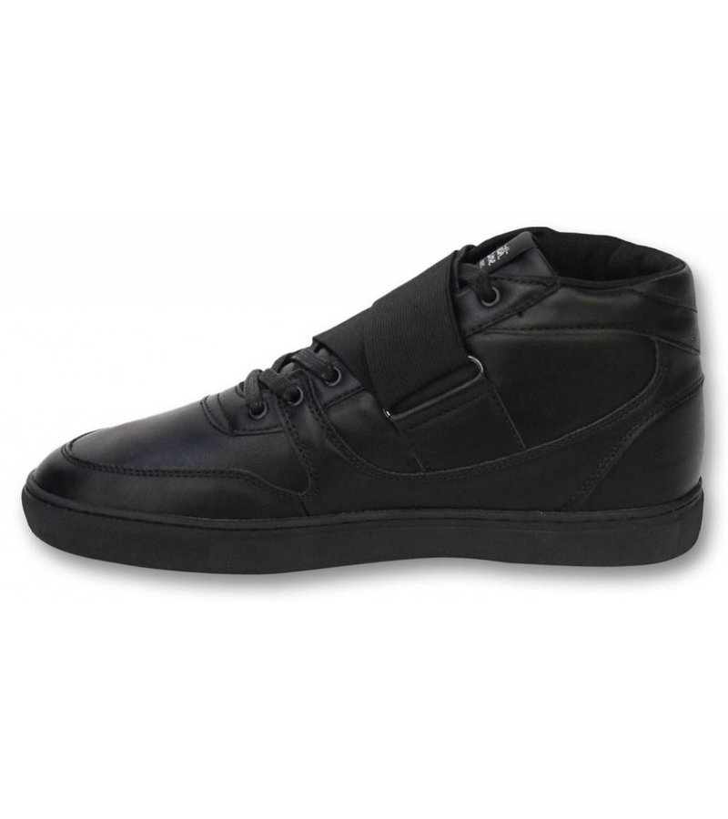 Sixth June Men High Sneakers With Straps - Black