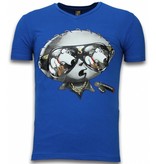 Mascherano Stewie Dog Print T Shirt Men - Blue