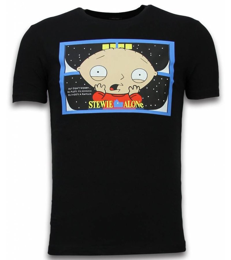 Mascherano Stewie Home Alone Printed T Shirt Men - Black