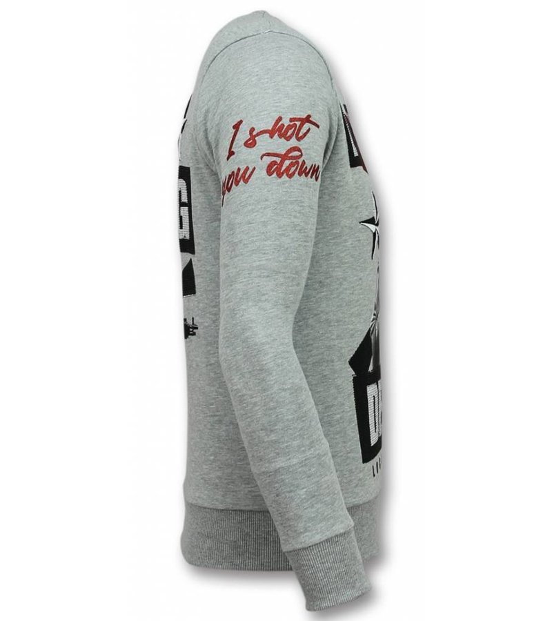 Local Fanatic Marilyn Monroe Loyalty Print Sweater - Grey