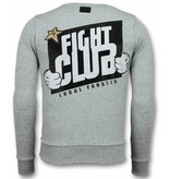 Local Fanatic Mario Badass Fight Club Sweater Men - Grey