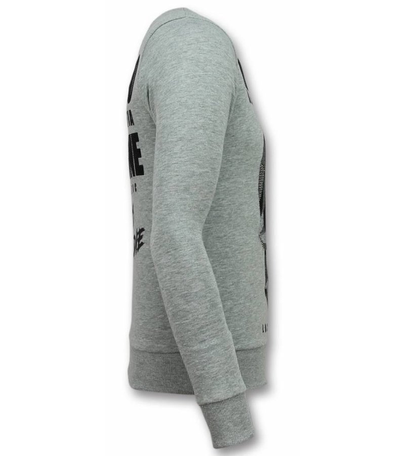 Local Fanatic Padrino The Don Godfather Sweater Men - Grey