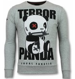 Local Fanatic Terror Panda Sweatshirt  Men - Grey