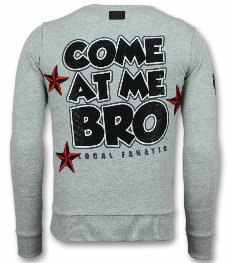 Local Fanatic Fight Club Bulldog Sweater Men - Grey