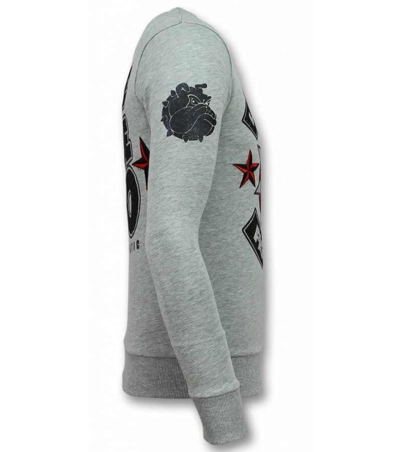 Local Fanatic Fight Club Bulldog Sweater Men - Grey