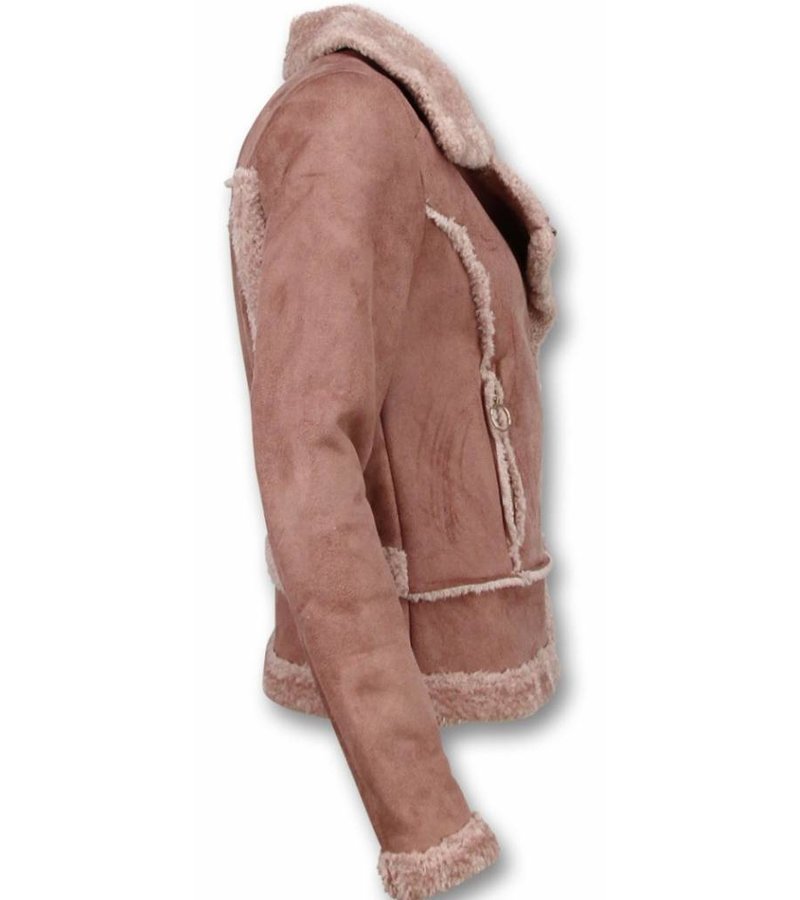 Z-design Women Lammy Coat Suede - Pink