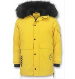 Enos Winter Jacket Fur Collar Men - Yellow