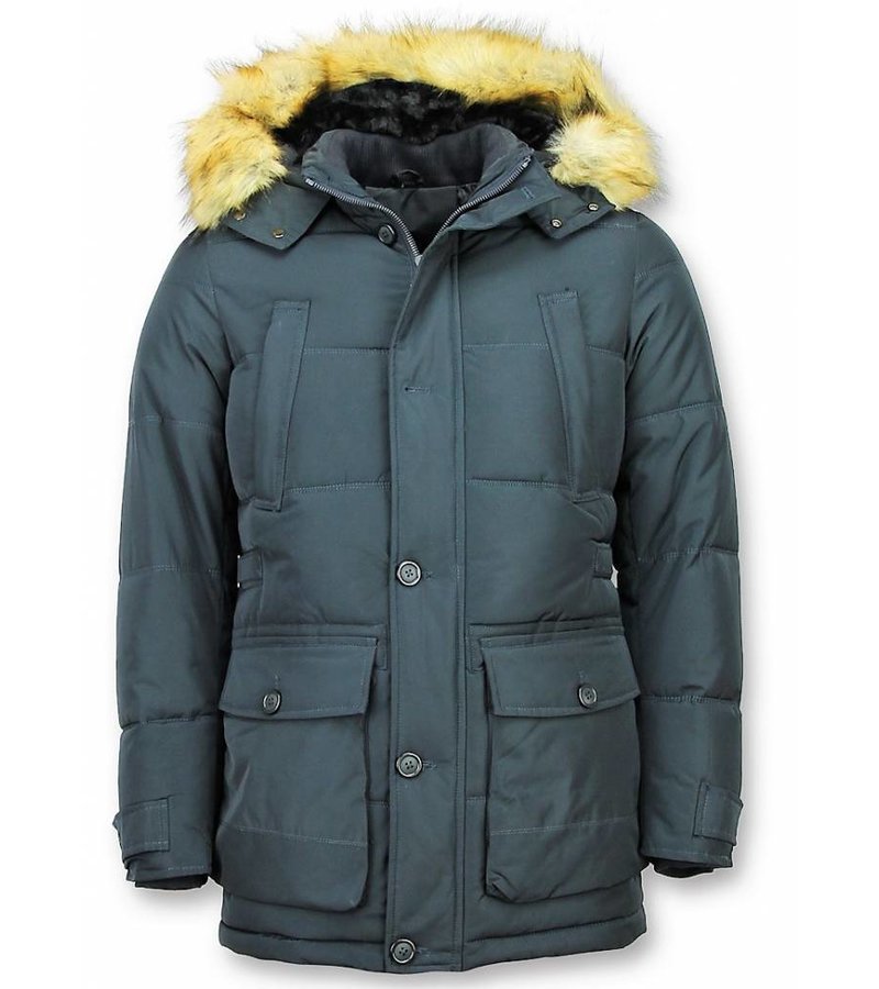 Enos Online Winter Coat For Men - Blue