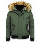 Enos Double Zip Short Jacket For Men - Green