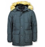 Enos Men's Winter Jackets With Hood - Blue