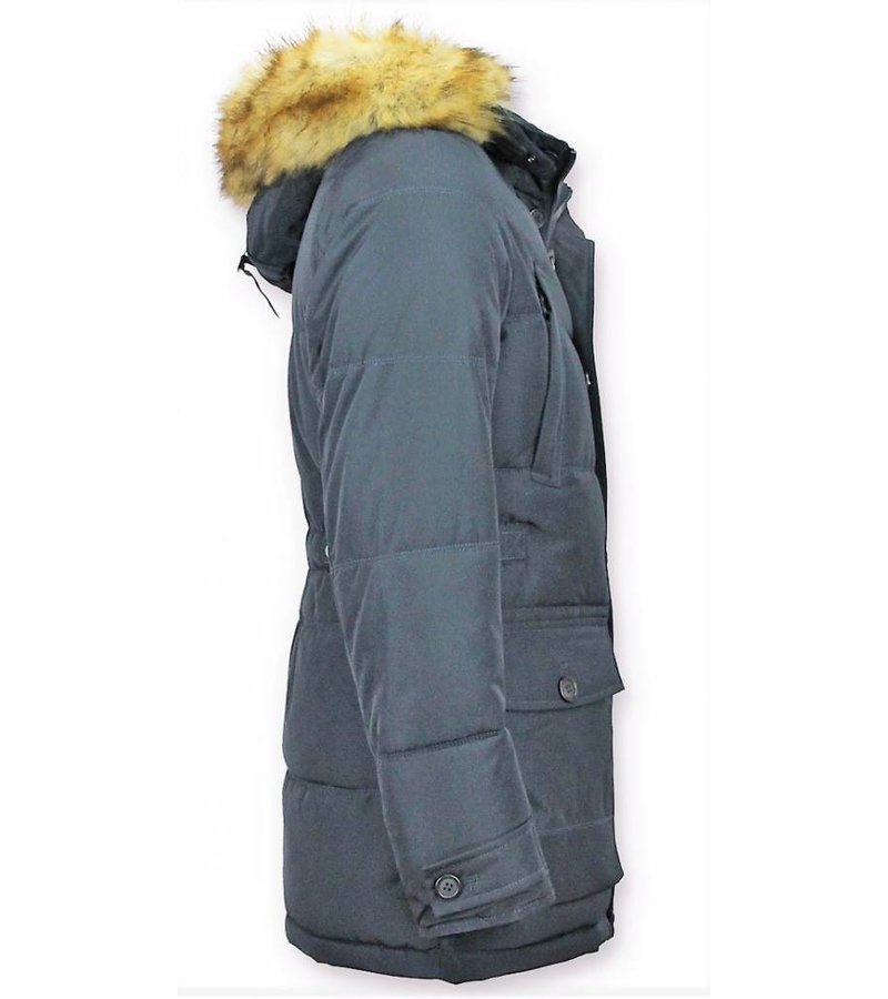 Enos Men's Winter Jackets With Hood - Blue