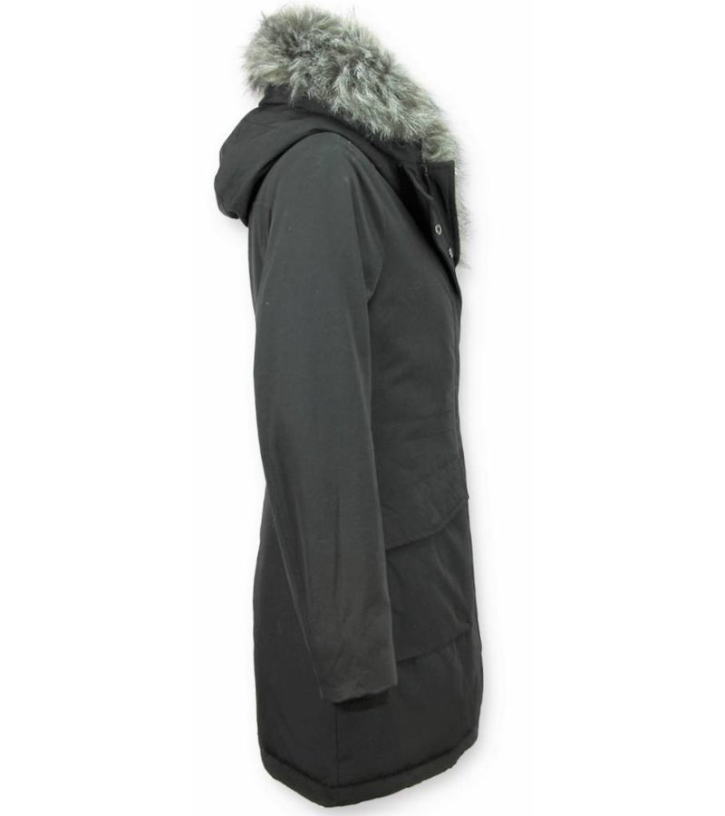 Macleria Long Parka Ladies Winter Coat - Black